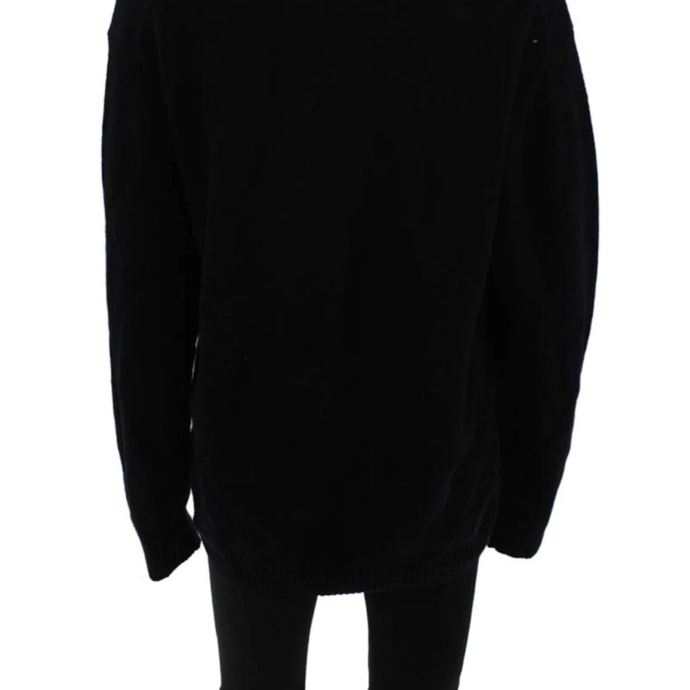 Uniqlo Black Argyle 100% Lambswool Women's Sweater - Picture 7 of 8
